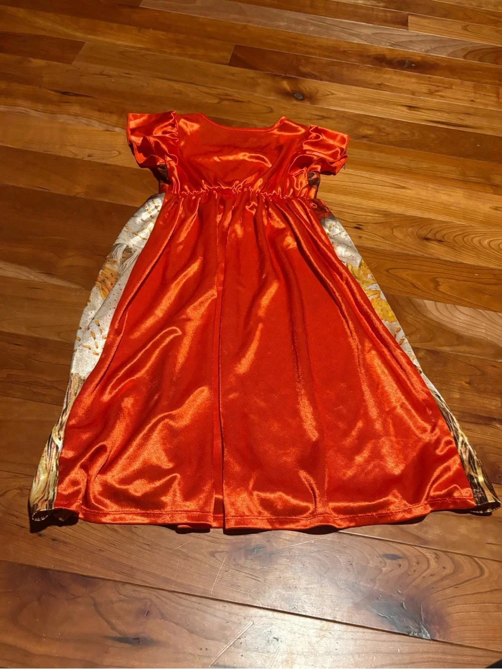 Kids Moana Princess Costume Dress - Orange and Gold